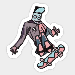 Pink Skate Kid Sticker